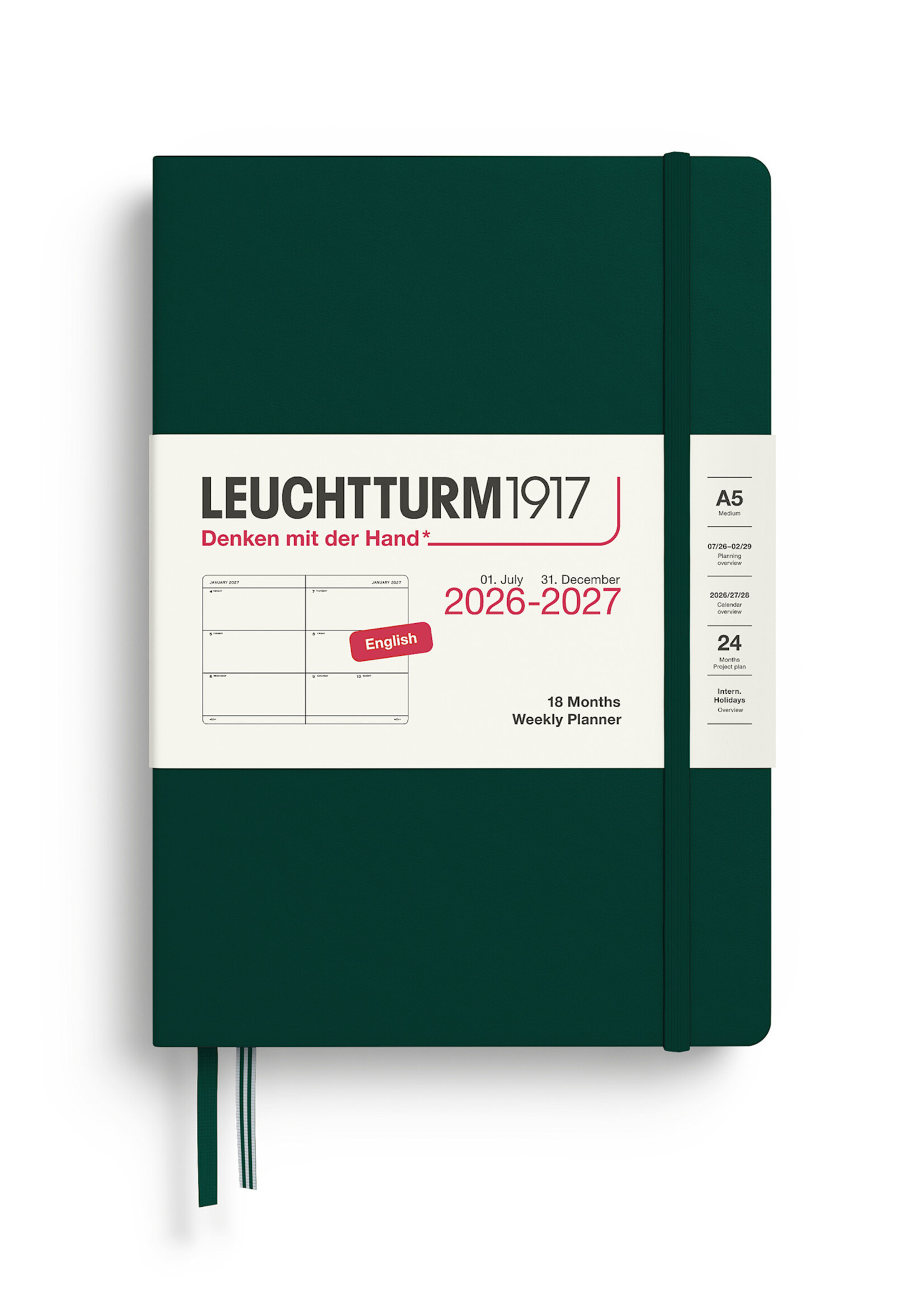 Leuchtturm1917 - 2027 18 Month A5 Weekly Planner Hardcover