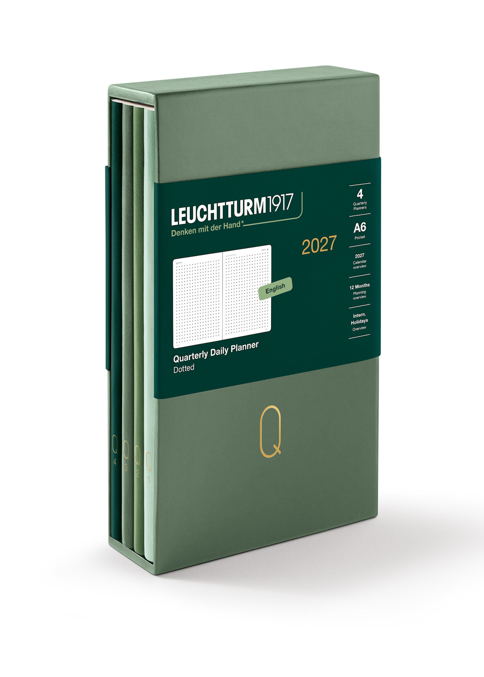 Leuchtturm1917 Quarterly Daily Planner - Greens