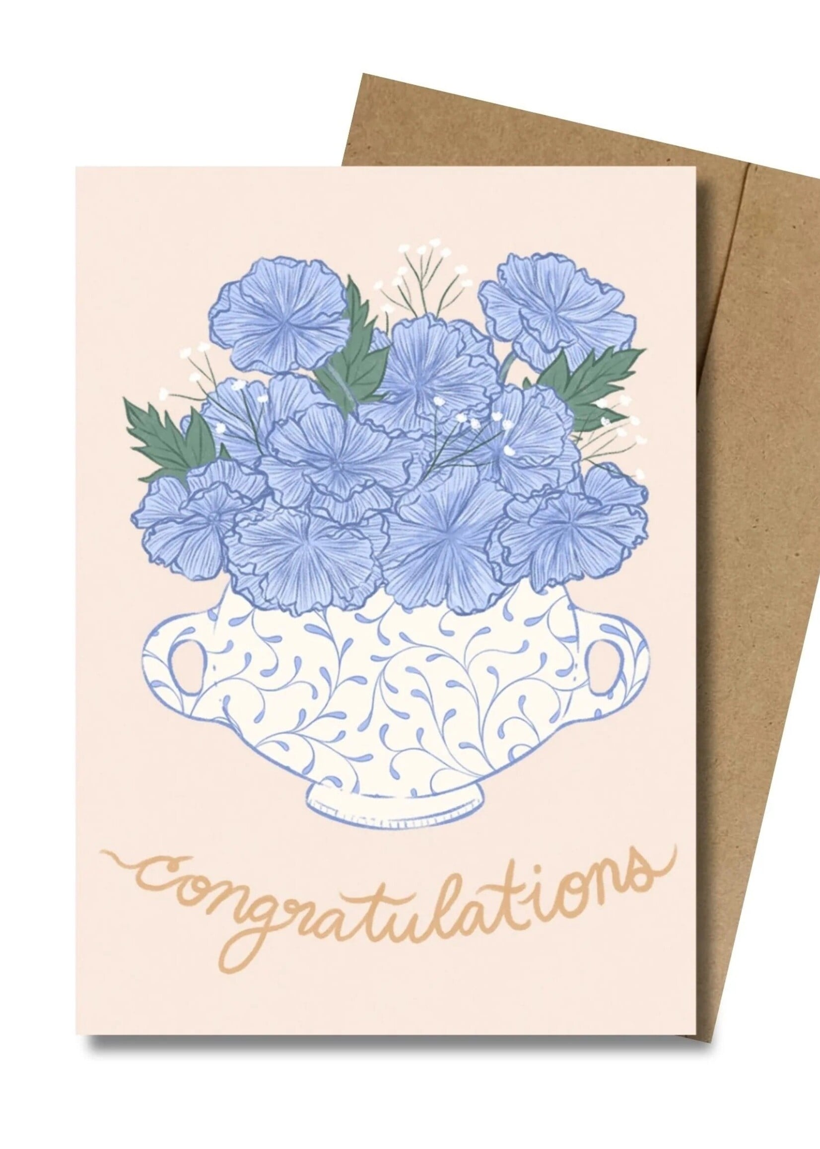 The Paper Narwhal Mini Card ~ Congratulations Bouquet