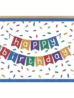 Paper Narwal Happy Birthday - Blue Banner