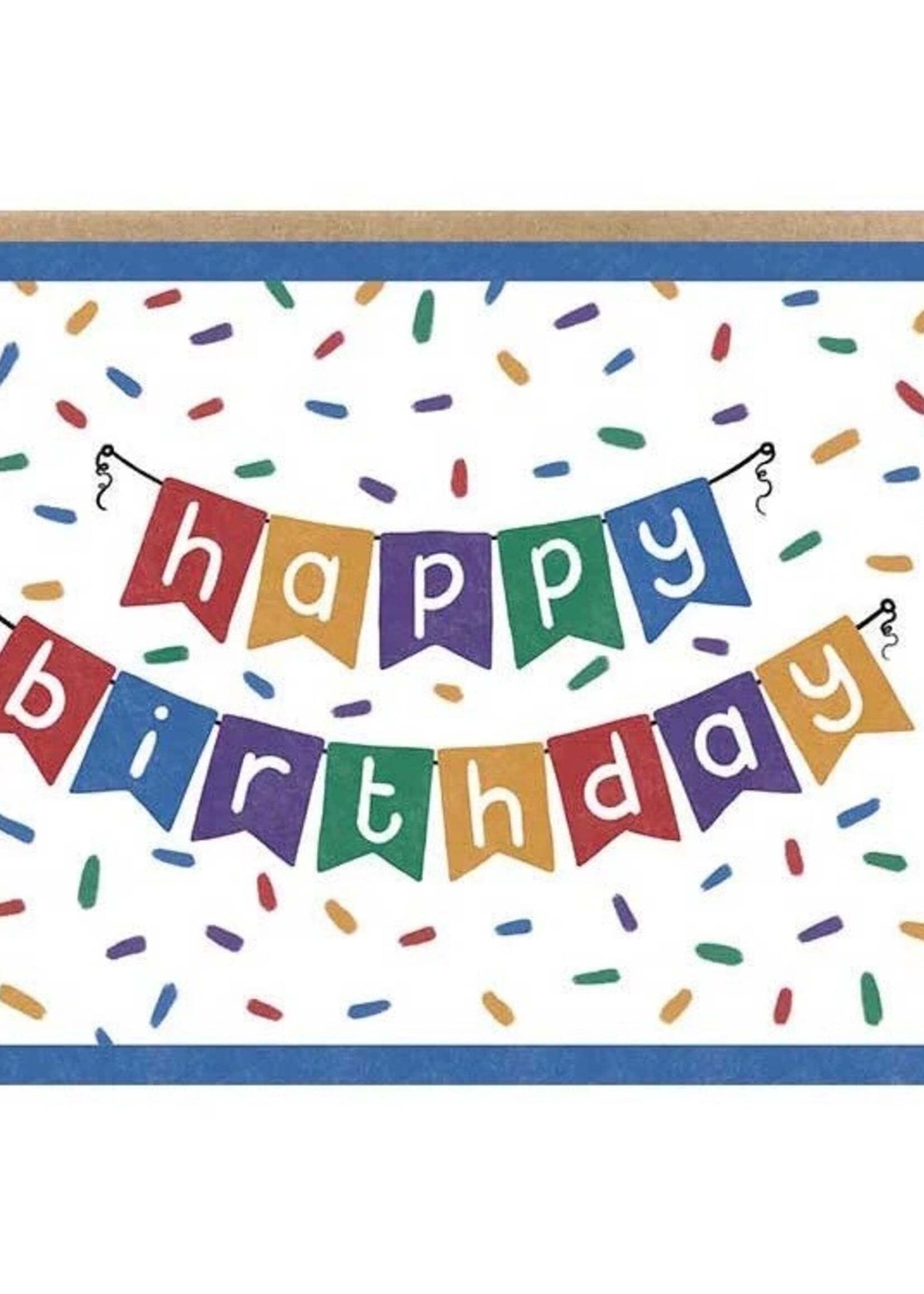 Paper Narwal Happy Birthday - Blue Banner