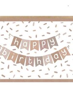 Paper Narwal Happy Birthday Banner - Natural