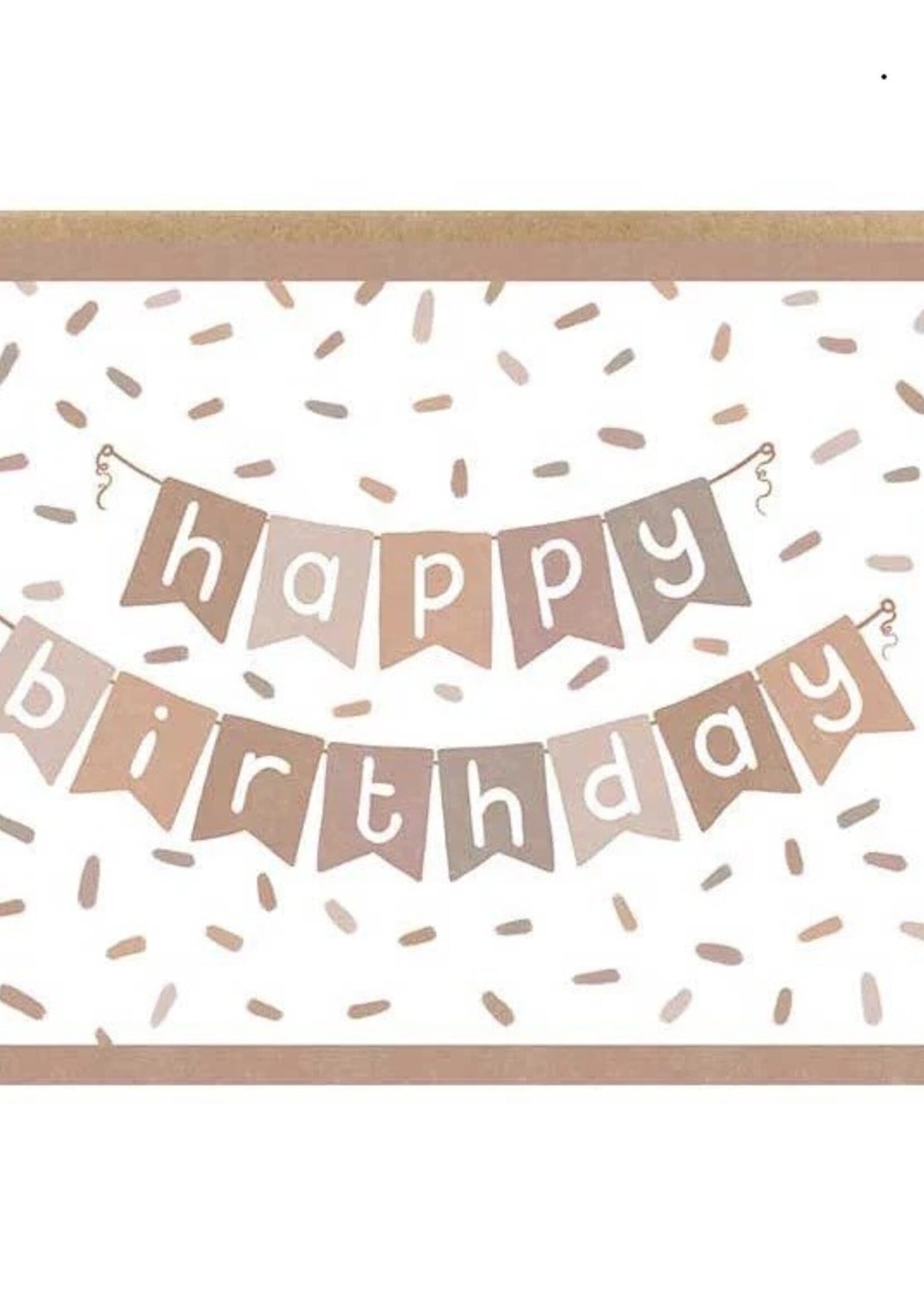 Paper Narwal Happy Birthday Banner - Natural