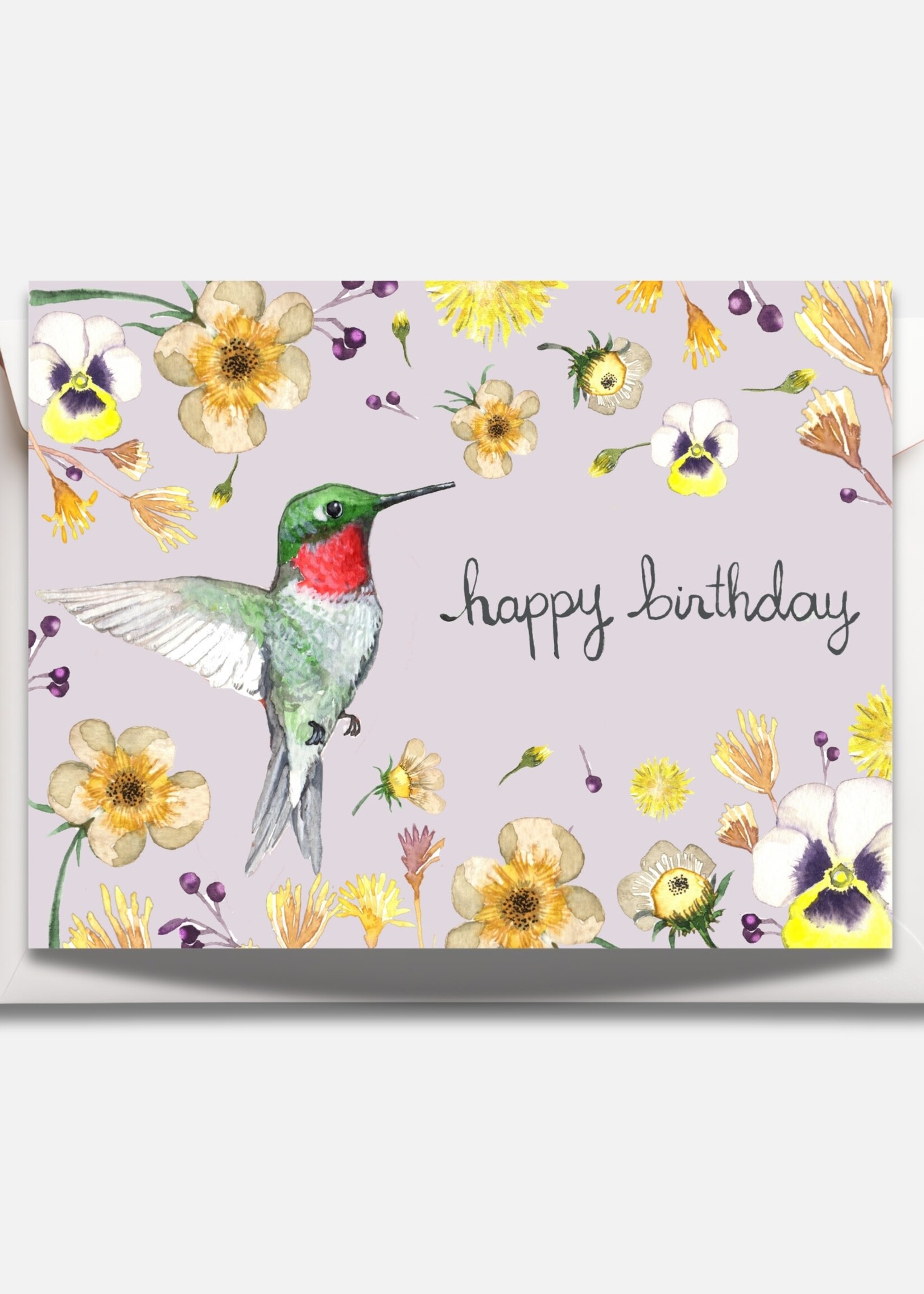 Sarah Duggan Creative Works Happy Birthday - Humming Bird