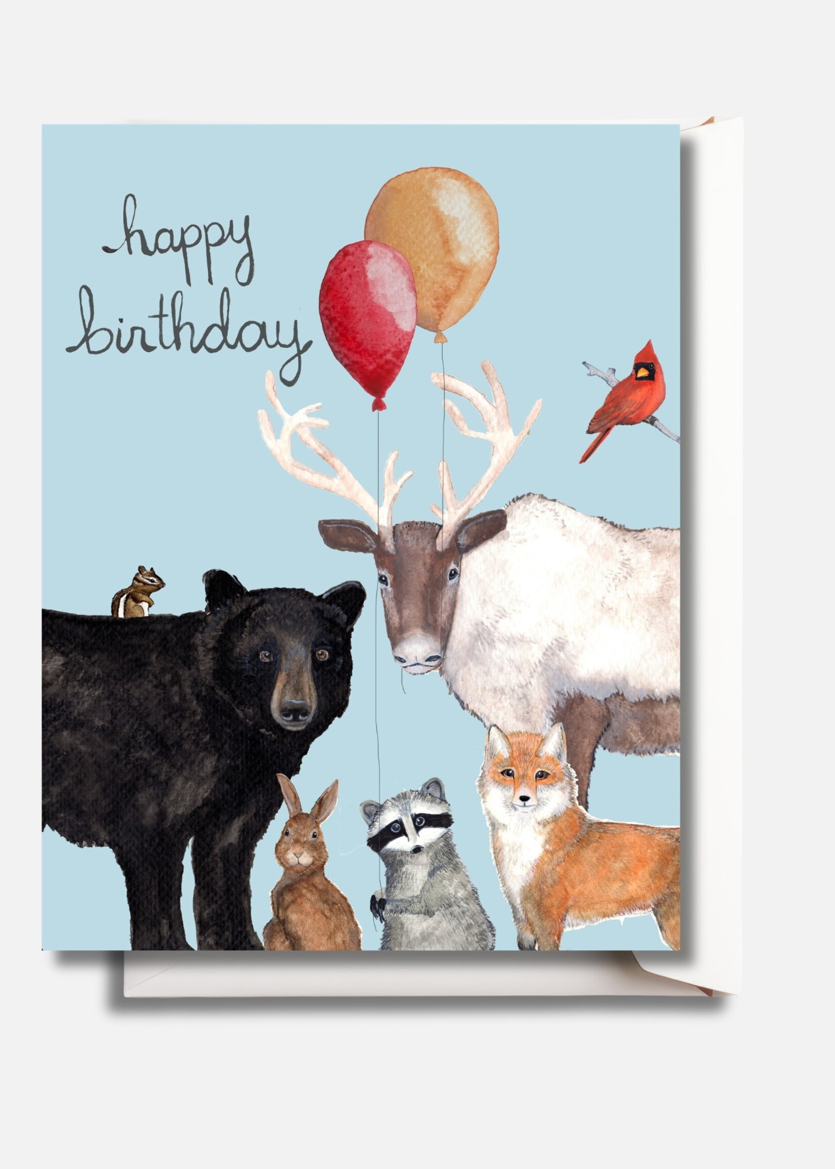 Sarah Duggan Creative Works Happy Birthday - Woodland Animals