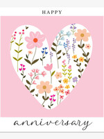 Happy Anniversary Flowers Heart