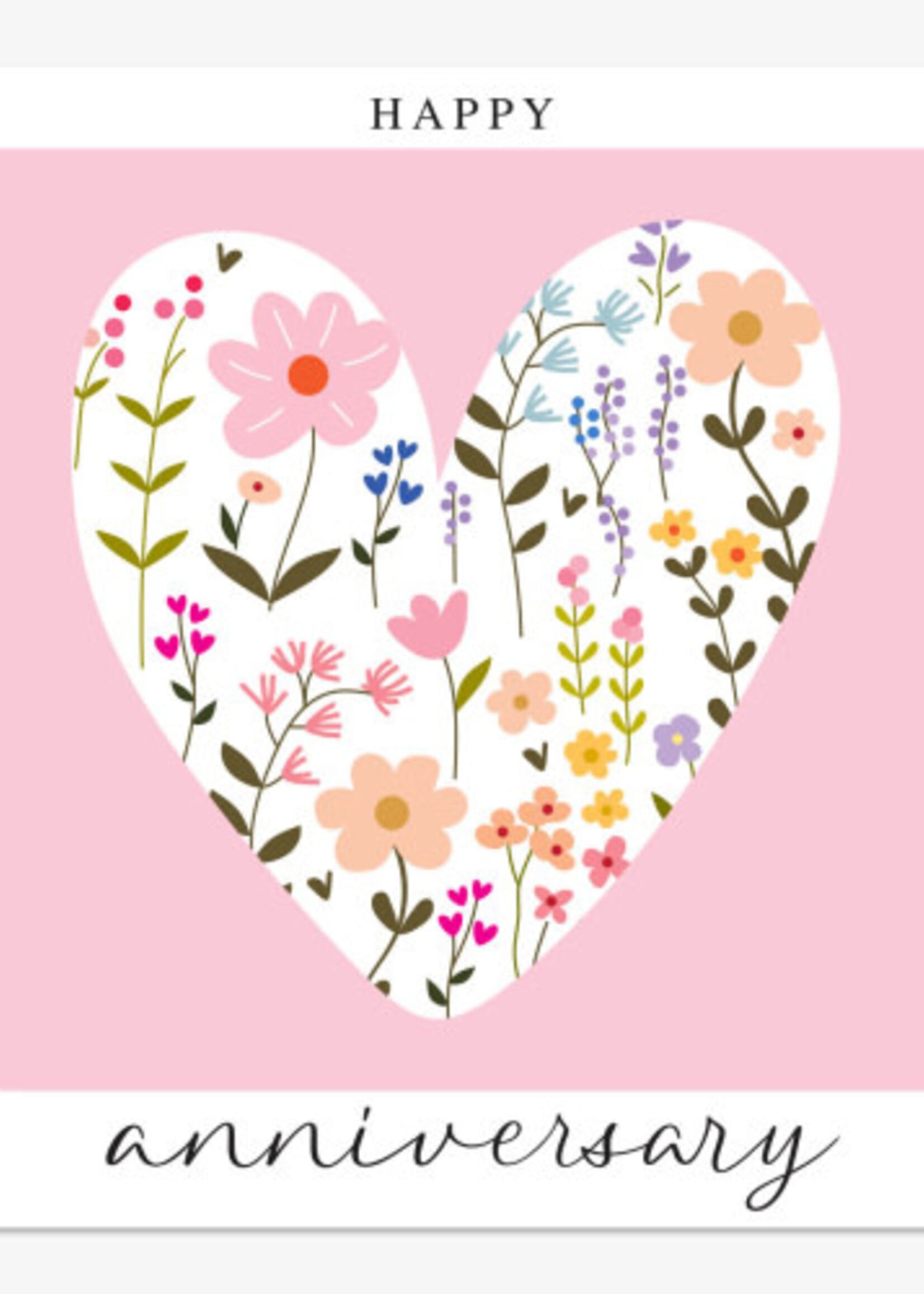 Happy Anniversary Flowers Heart