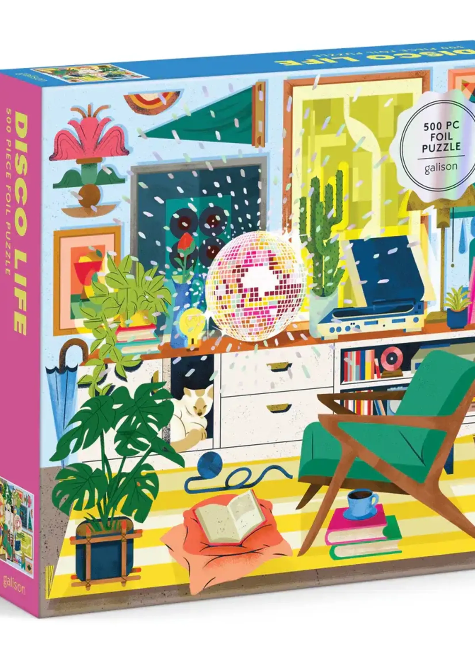 galison Disco Life 500 Piece Foil Puzzle
