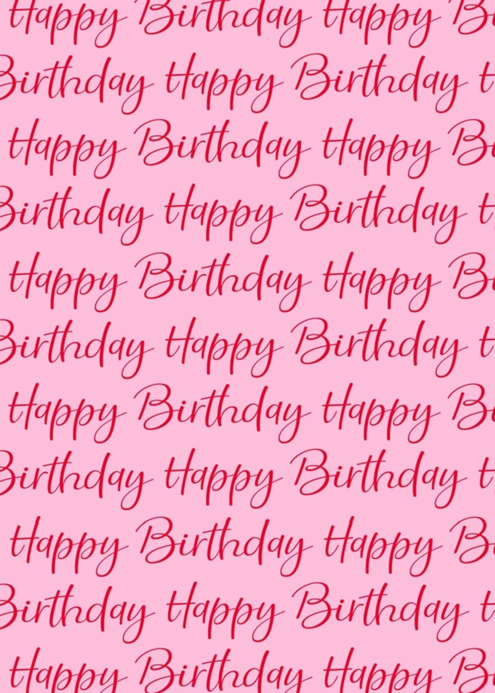 Roll Wrap - Pink Script