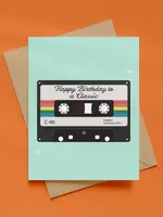 poppermost Classic Cassette Birthday Card