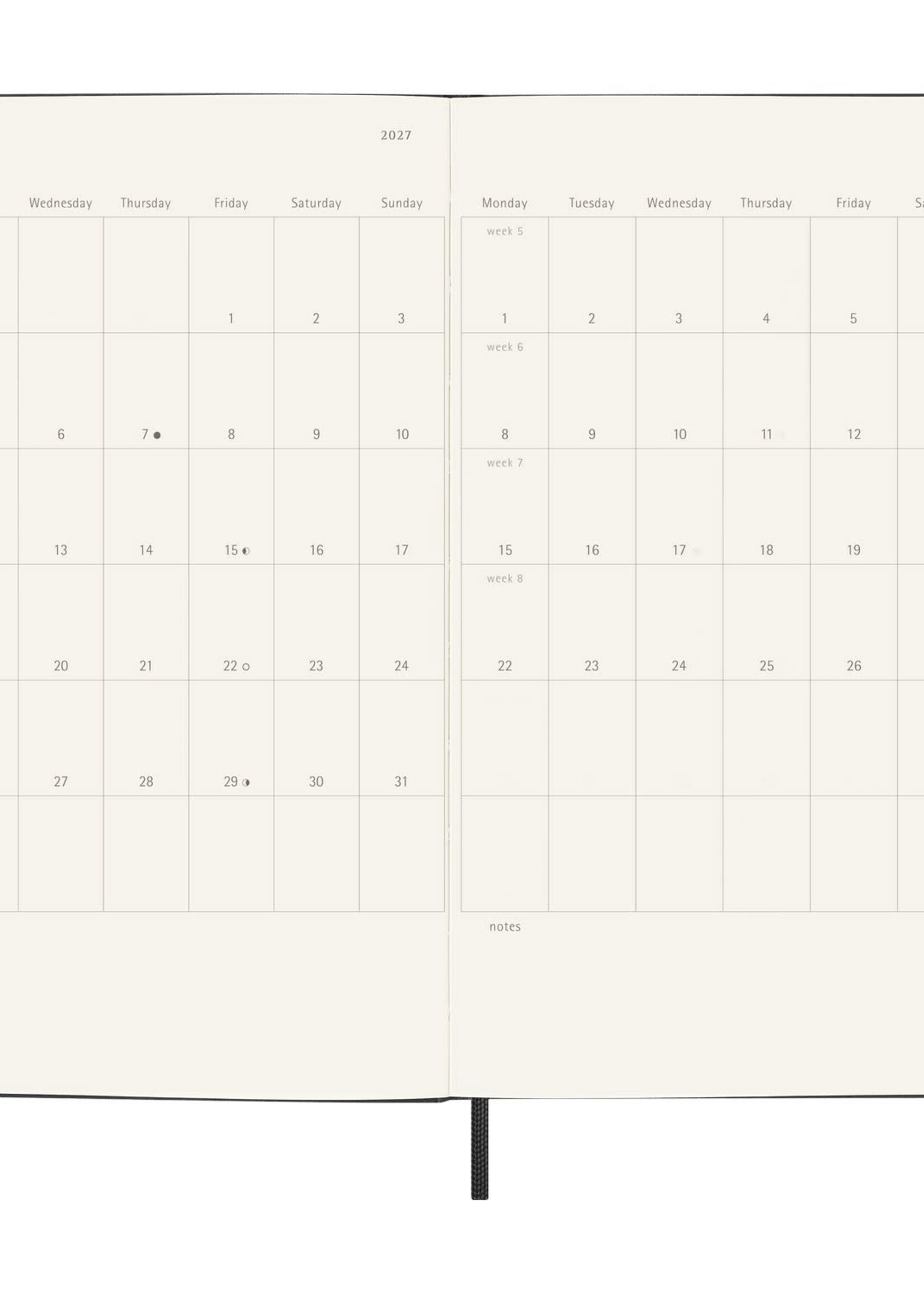 Moleskine Classic 18 Month 2026-2027 Daily Planner (Black)