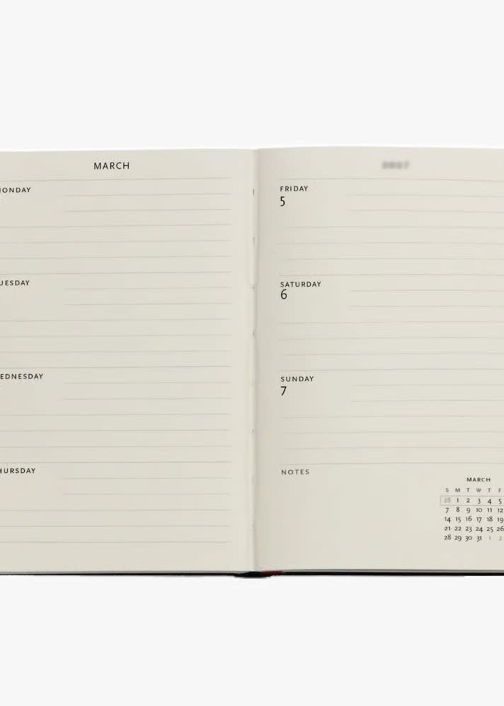 2027 Blue Willow Mini Horizontal Hardcover 18-Month Weekly Planner
