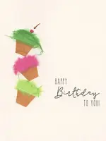 Happy Birthday  To You - Stacked Cupcakes