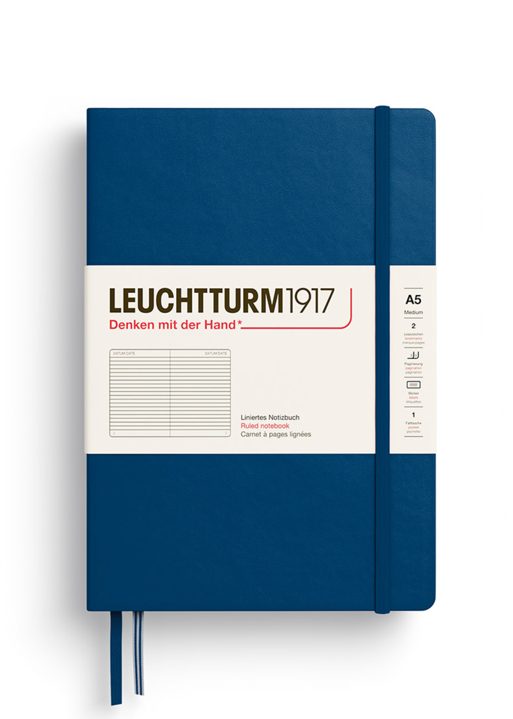 Leuchtturm1917 A5 Hardcover Ruled Notebook