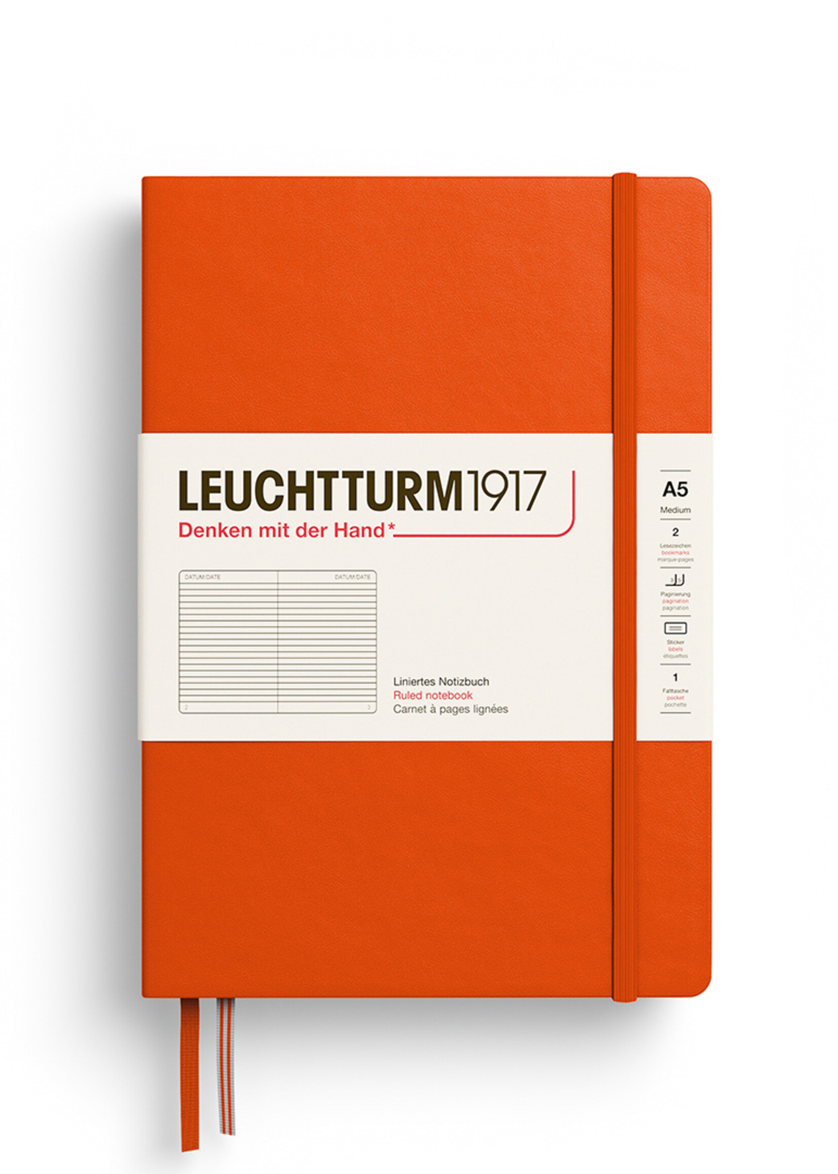 Leuchtturm1917 A5 Hardcover Ruled Notebook