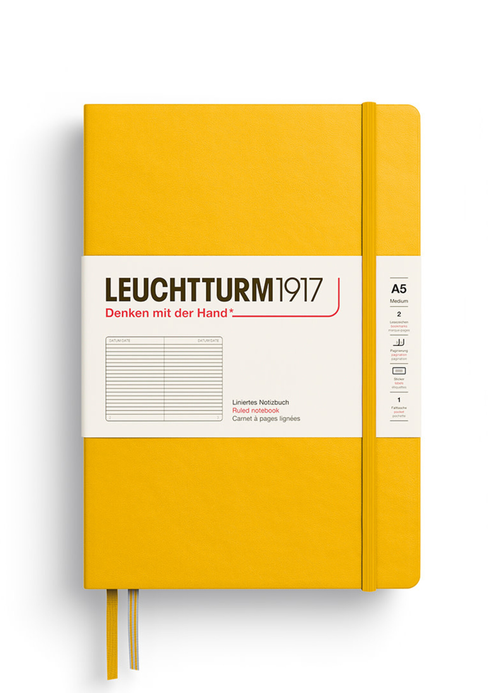 Leuchtturm1917 A5 Hardcover Ruled Notebook