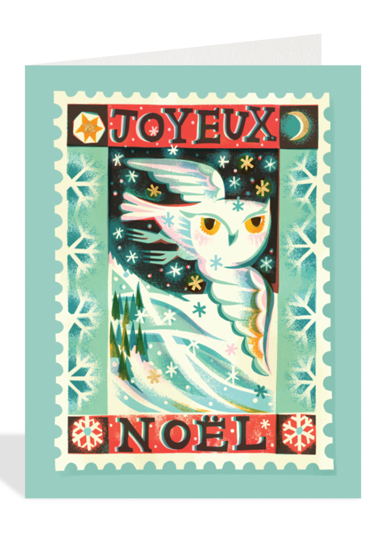 Joyeux Noël - Snow Owl Stamp