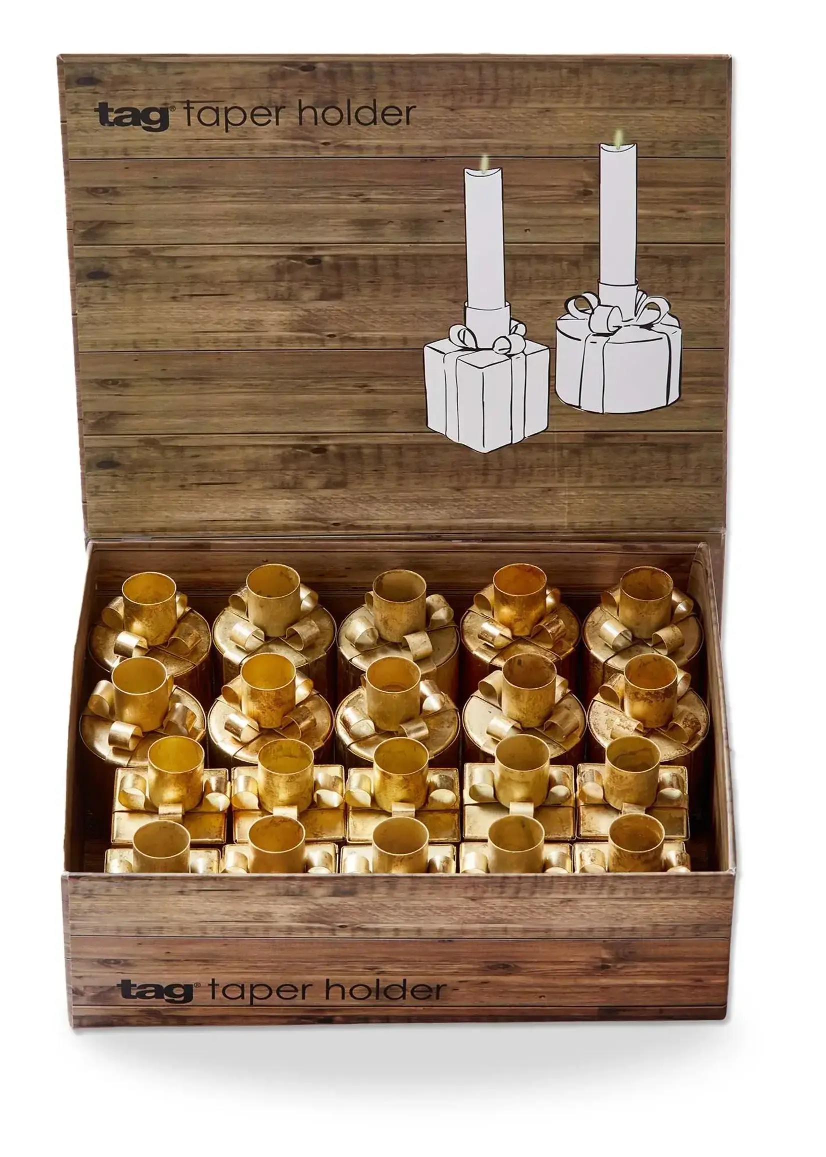 Gold Taper Holder