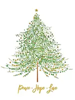 Small Boxed Hoiday Cards - Tree Of Festive Wishes