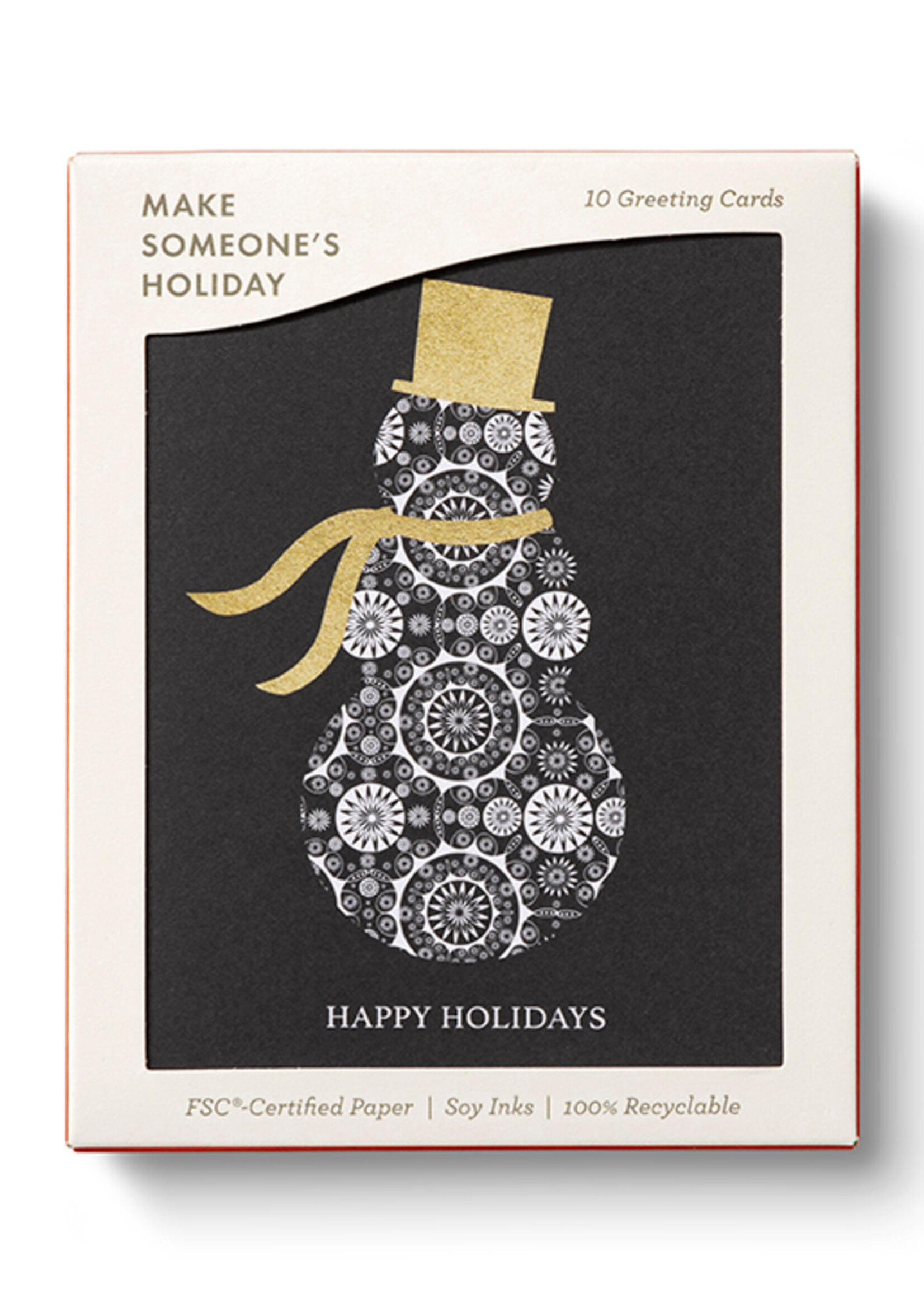 Shimmering Snowman Boxed Holiday Cards