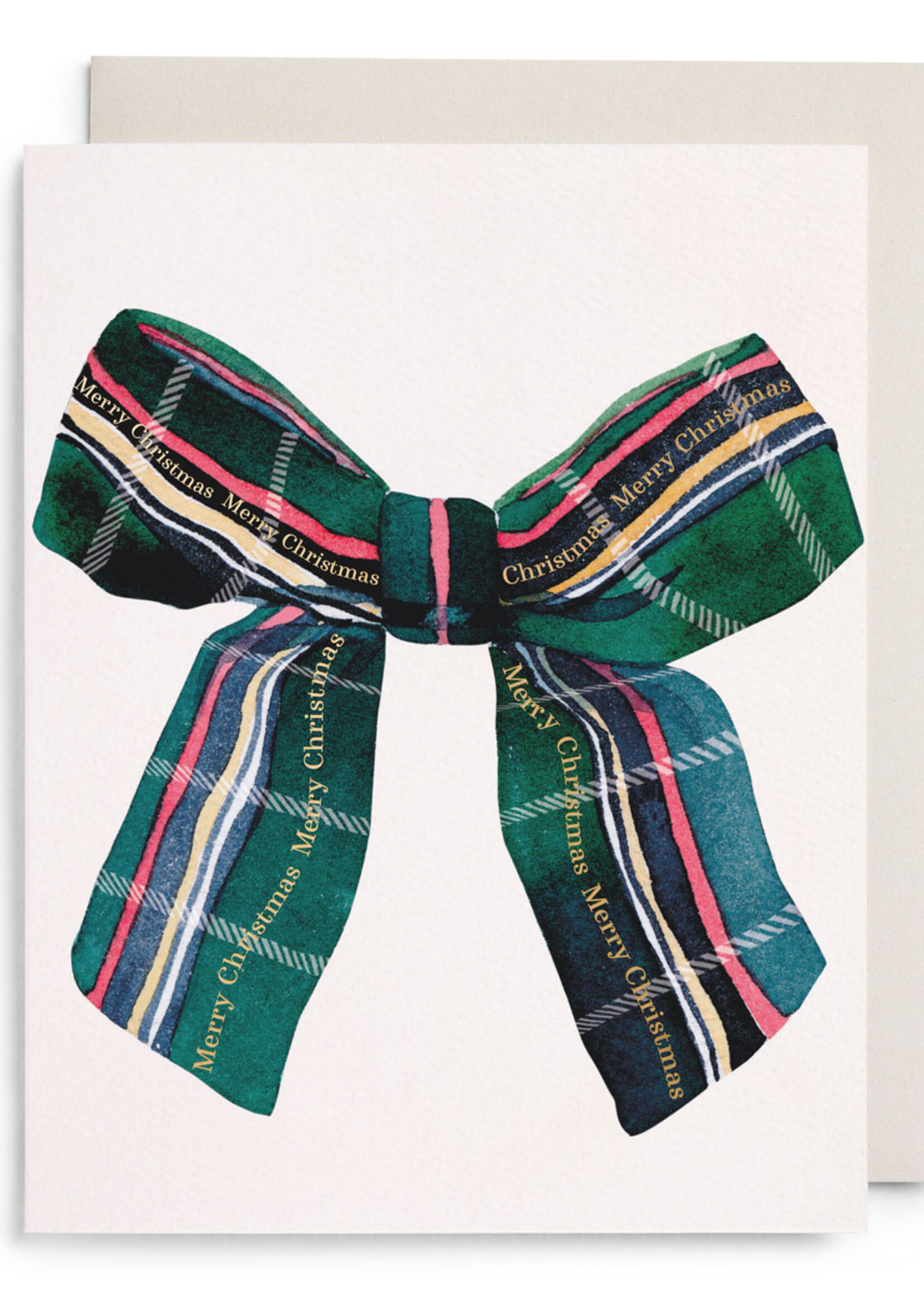 Merry Christmas - Tartan Bow