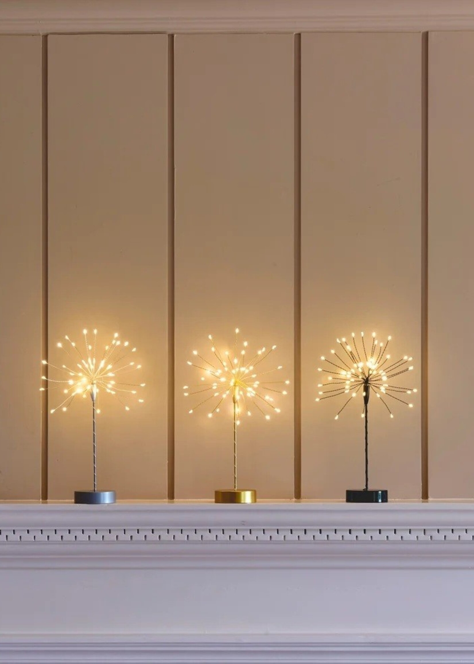 Mini Table Starburst Lights - Silver