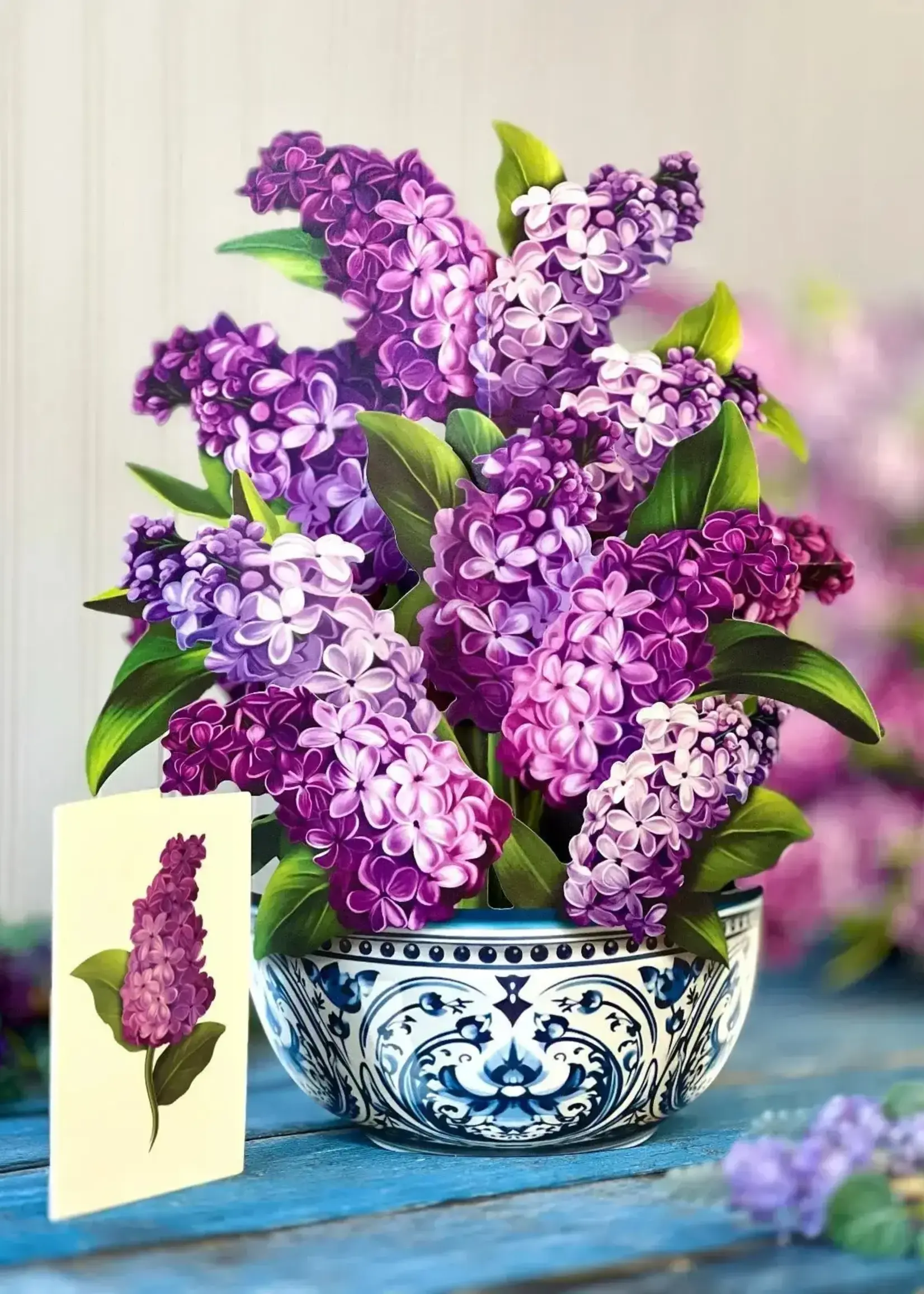Fresh Cut Flowers Pop-Up Card - Garden Lilacs