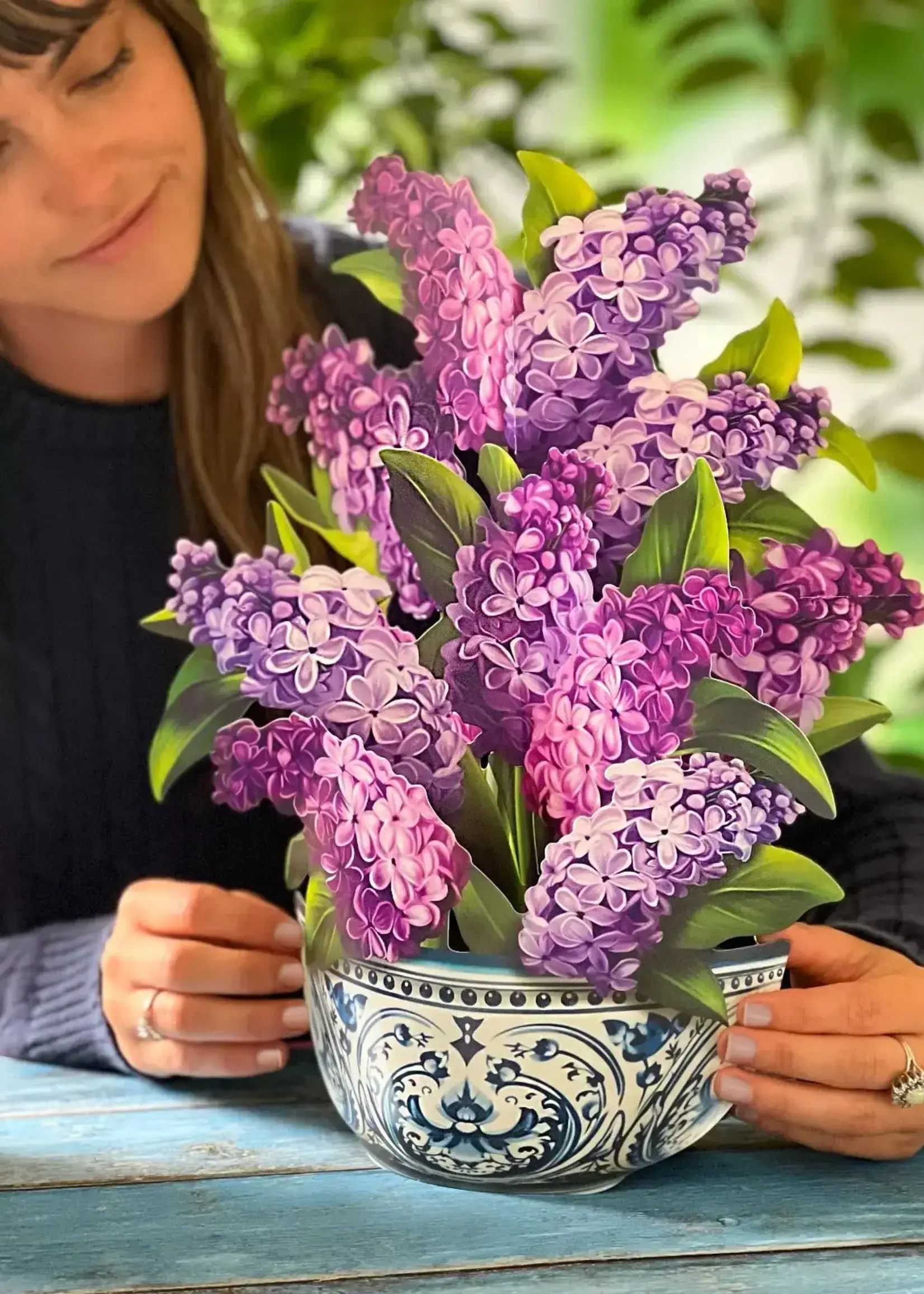 Fresh Cut Flowers Pop-Up Card - Garden Lilacs