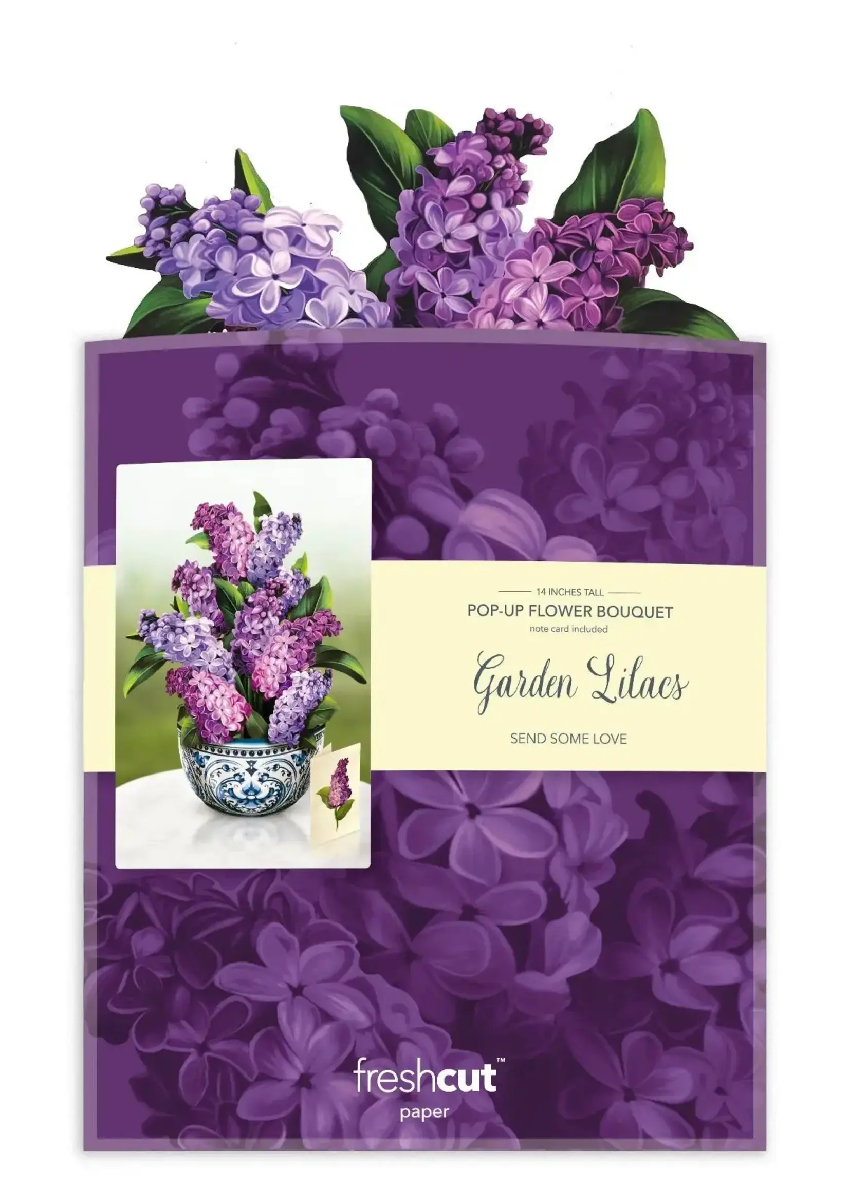 Fresh Cut Flowers Pop-Up Card - Garden Lilacs