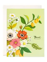 Green Floral Thank You
