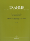 Barenreiter Brahms, Johannes: Sonata in F minor and E-flat major (violin & piano) Barenreiter