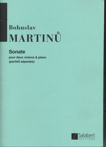 HAL LEONARD Martinu, Bohuslav: Sonata for Two Violins & Piano