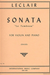 International Music Company Leclair, Jean-Marie: Sonata ''Le Tombeau''(violin & piano)
