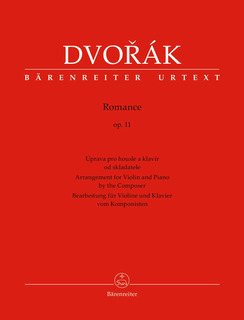 Barenreiter Dvorak, Antonin (Hajek): Romance op. 11 (Violin and Piano) Barenreiter
