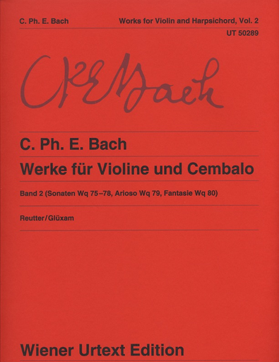 Carl Fischer Bach, C.Ph.E.: Works for Violin and Harpsichord, Vol. 2 urtext (violin, and harpsichord)