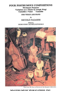 LudwigMasters Paganini, Niccolo: 4 Posthumous Compositions (violin & piano)