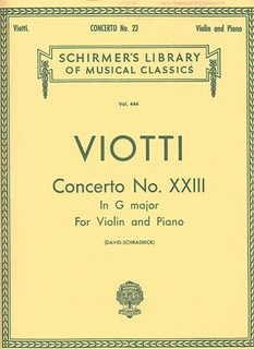 Schirmer Viotti, G.B.: Concerto No.23 in G (violin & piano)