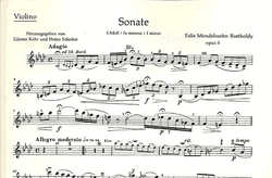 HAL LEONARD Mendelssohn, Felix: Sonate Op.4 (violin & piano)