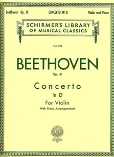 HAL LEONARD Beethoven: Concerto in D Op.61 (Violin & Piano)