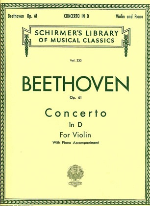 HAL LEONARD Beethoven: Concerto in D Op.61 (Violin & Piano)