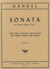 International Music Company Handel, G.F.: Sonata in F Major Op. 2, No.3 (two violins, and piano)