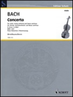 HAL LEONARD Bach: Concerto No.1 in A minor, S.1041 (violin, piano) SCHOTT