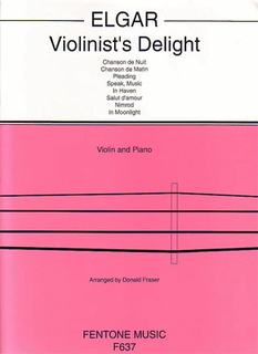HAL LEONARD Elgar, Edward: Violinist's Delight 8 Works (violin & piano)