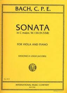 International Music Company Bach, C.P.E.: Sonata in C major W.136 (viola & piano)