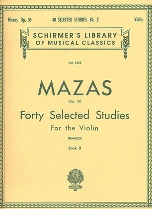 HAL LEONARD Mazas, J.F.: 40 Selected Studies Op.36 Bk.2 (violin)