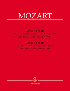 Barenreiter Mozart, W.A.: Grande Sonate KV 581 (violin or clarinet & piano), Barenreiter