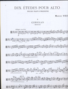 Vieux: 10 Etudes sur des Traits d'Orchestre (viola)