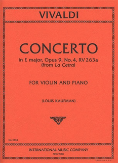 International Music Company Vivaldi, A.: Concerto ''La Cetra''Op.9 No.4 (violin & piano)