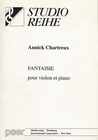 Carl Fischer Chartreux, Annick: Fantaisie (violin & piano)