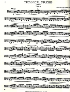 International Music Company Hermann, F.: Technical Studies Op.22 (viola)
